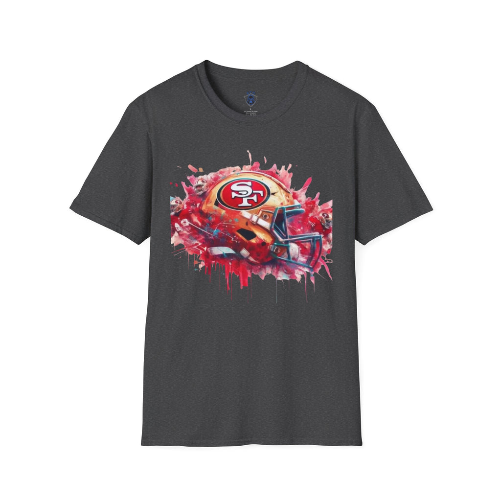 49ers Helmet Watercolor T-Shirt