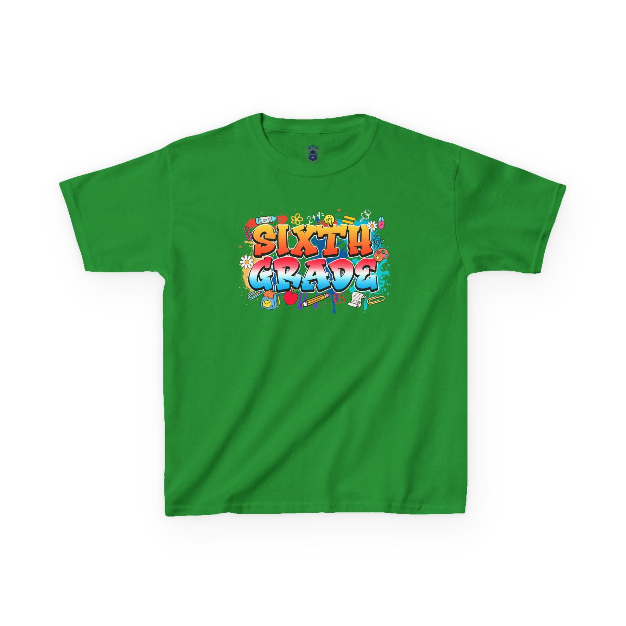 Sixth Grade Kids T‑Shirt — Colorful Graffiti Graduation Tee for Back-to-School & End-of-Year
