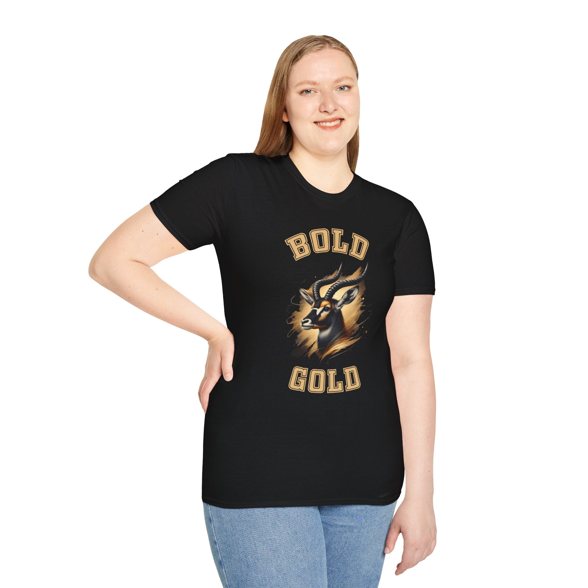 Post / Bold Gold Goat T-Shirt — Vintage Mascot Graphic