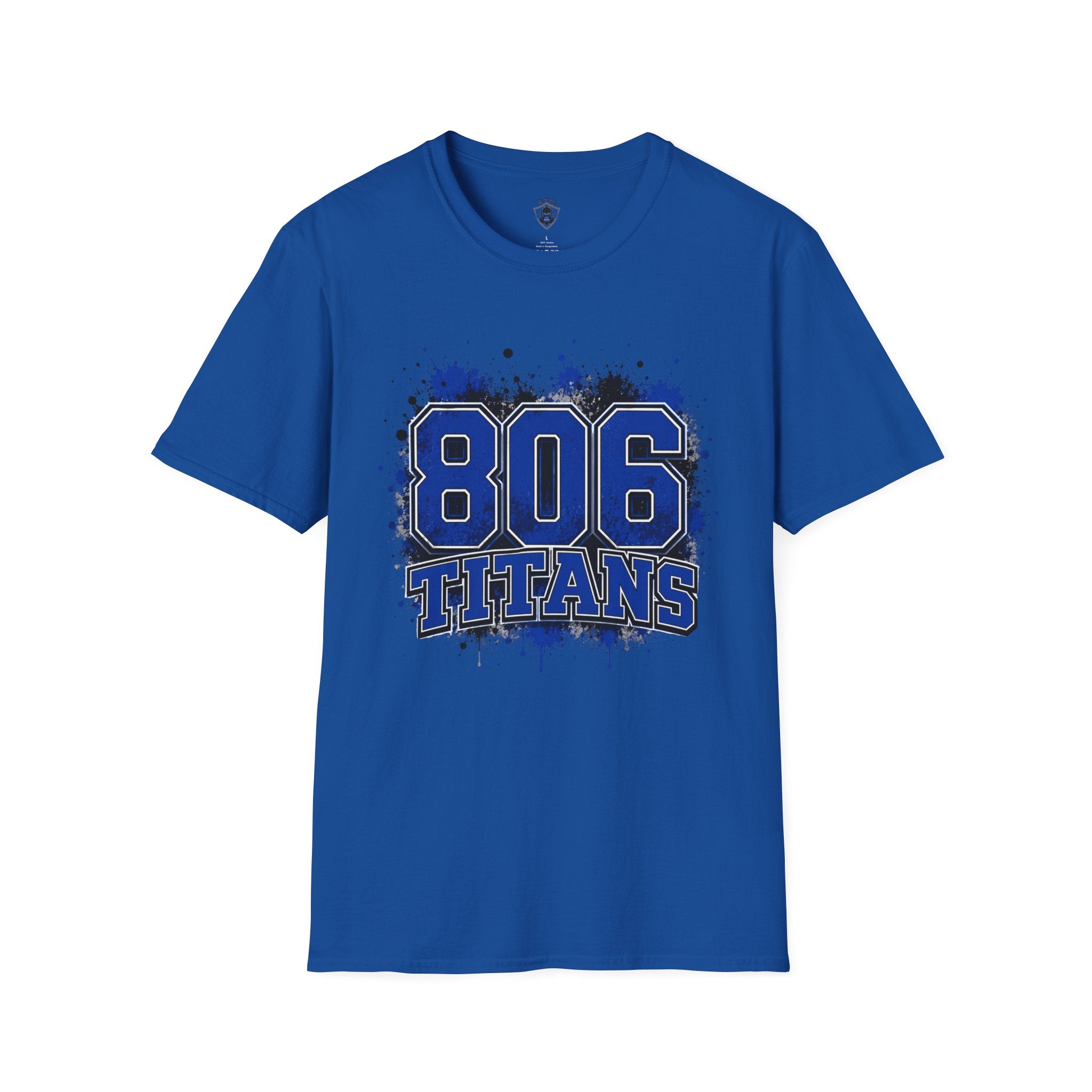 806 Titans Graphic T-Shirt — Blue Splatter Team Tee
