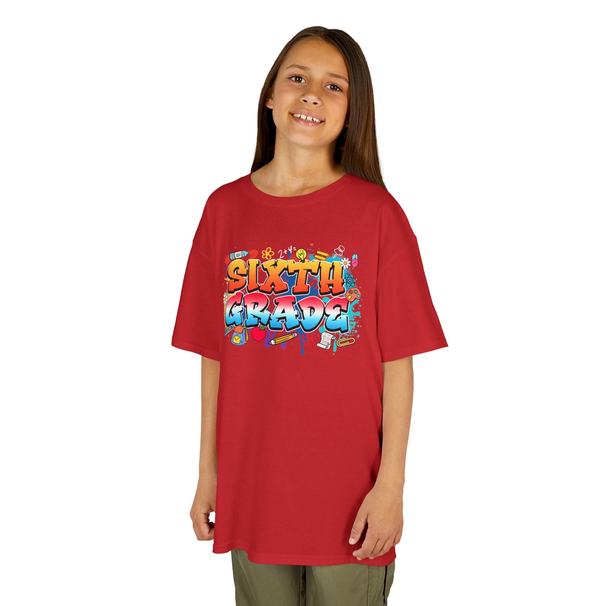 Sixth Grade Kids T‑Shirt — Colorful Graffiti Graduation Tee for Back-to-School & End-of-Year