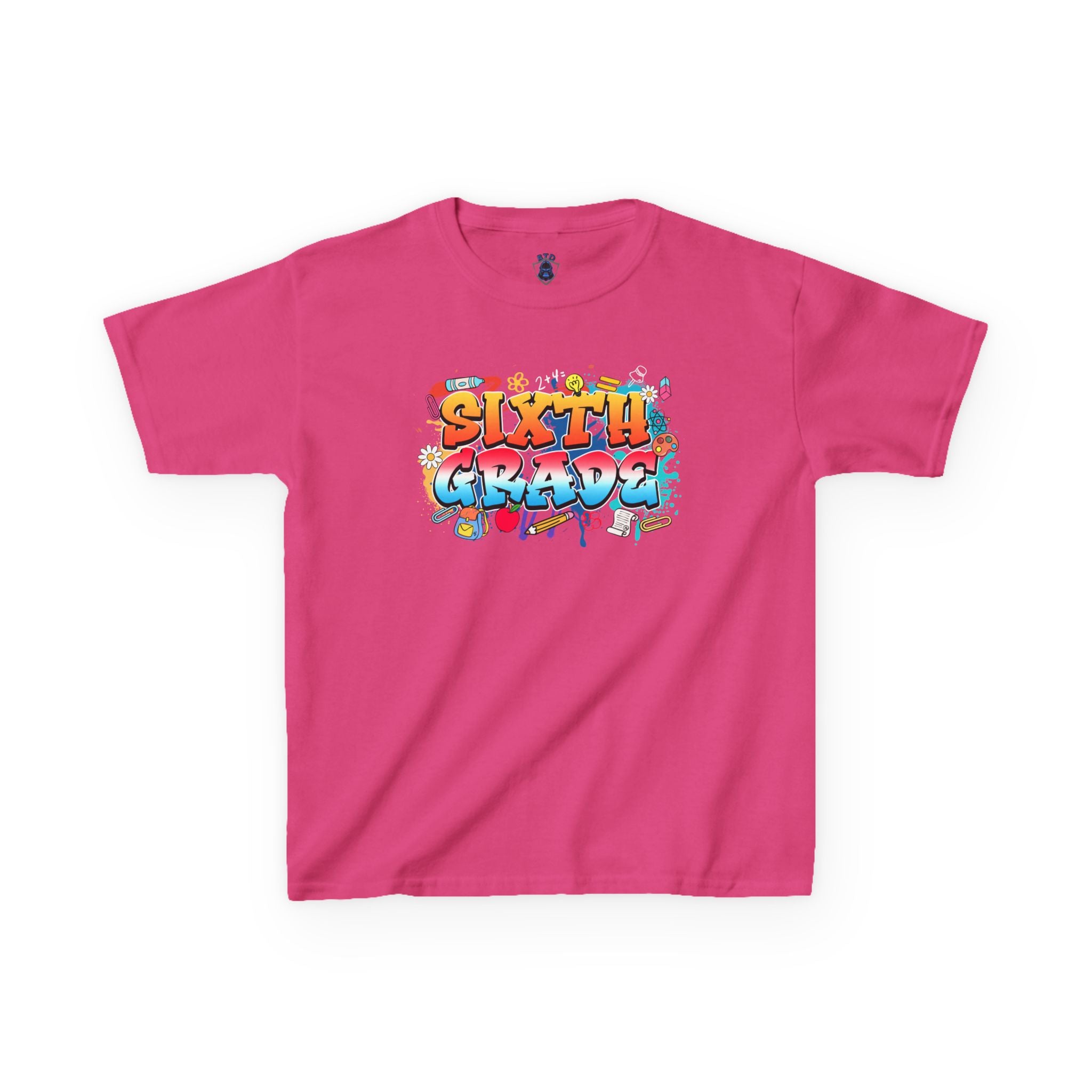 Sixth Grade Kids T‑Shirt — Colorful Graffiti Graduation Tee for Back-to-School & End-of-Year