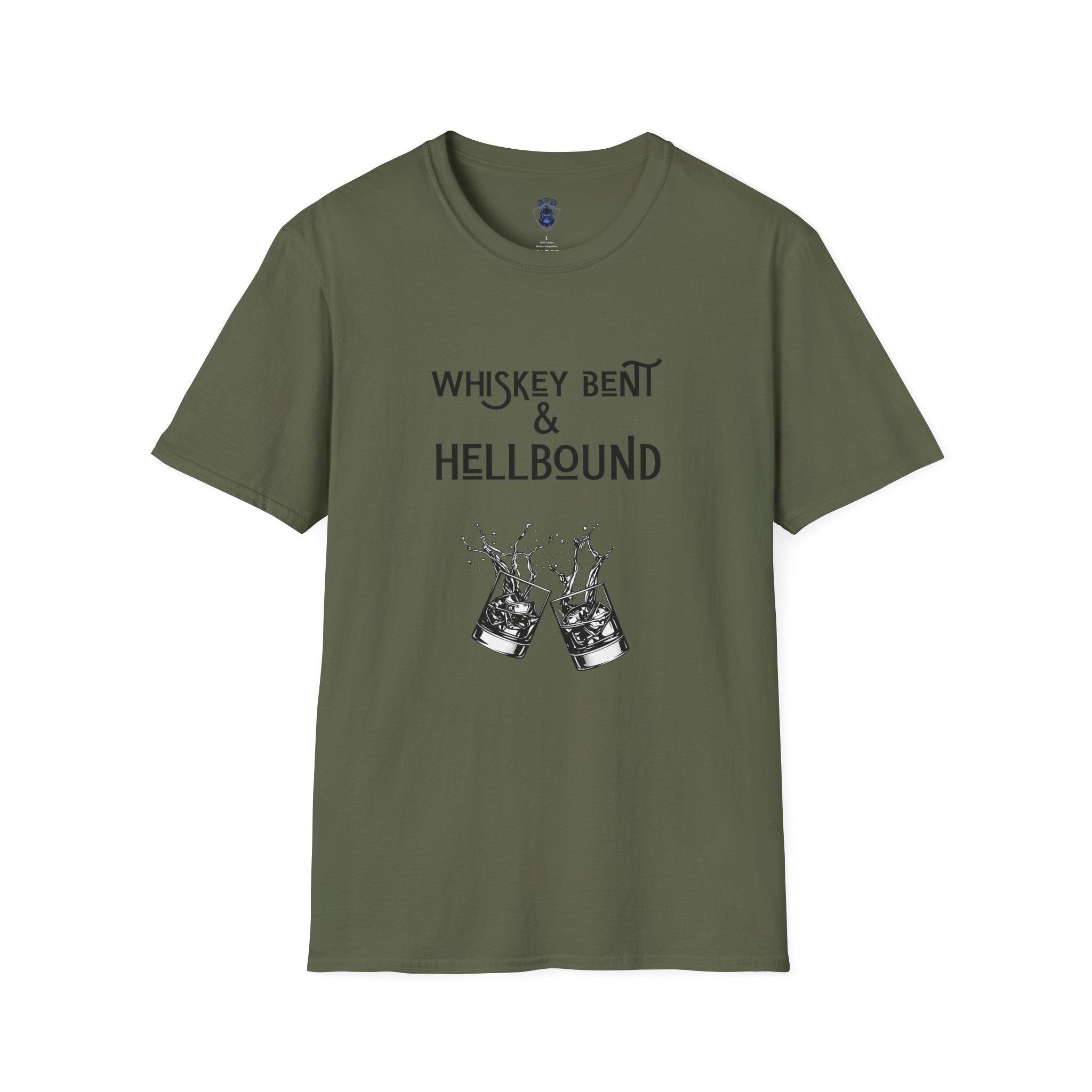 Whiskey Bent & Hellbound T‑Shirt — Vintage Whiskey Fans Rock Tee