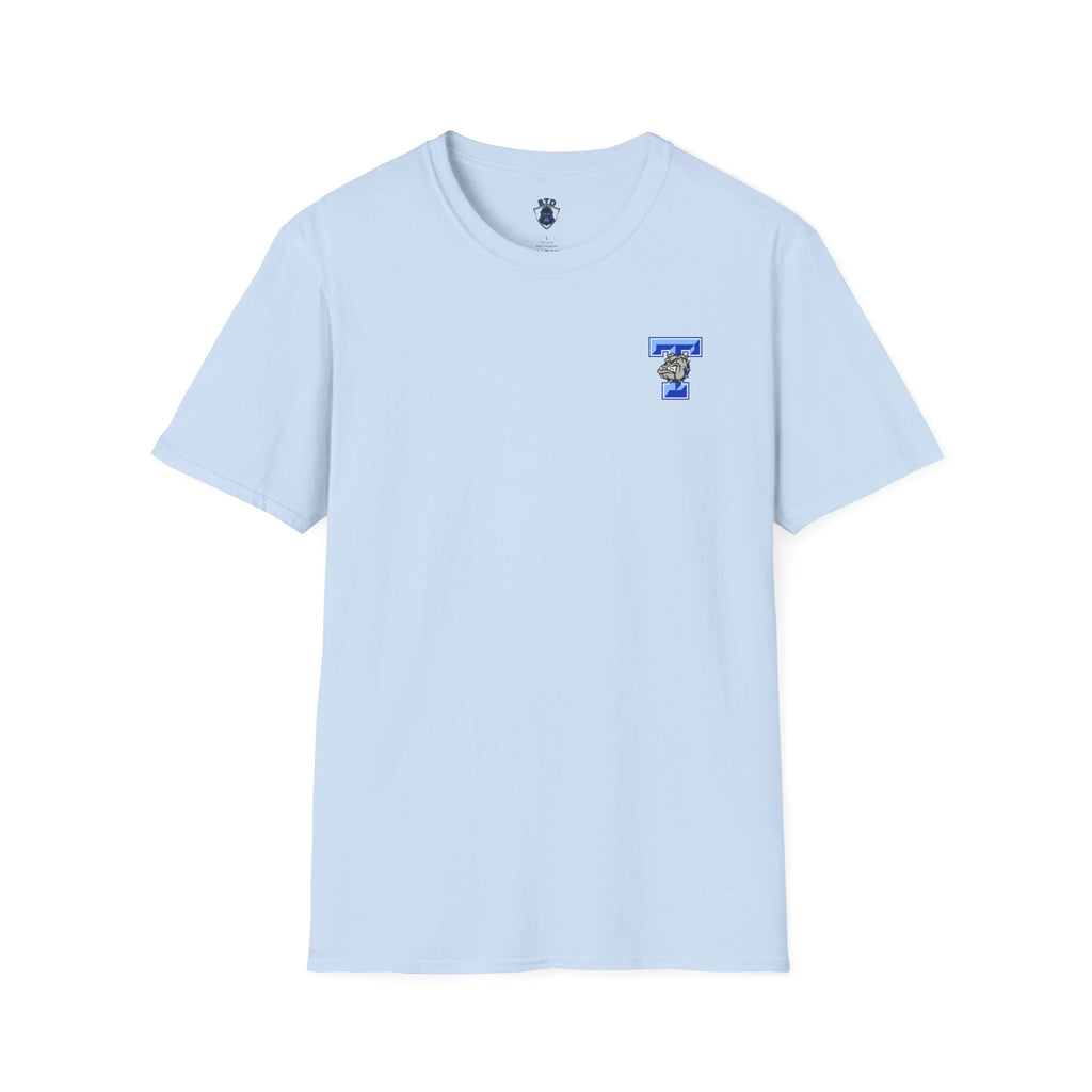 Bulldogs Football T-Shirt — 'Go Dawgs' Helmet Team Tee