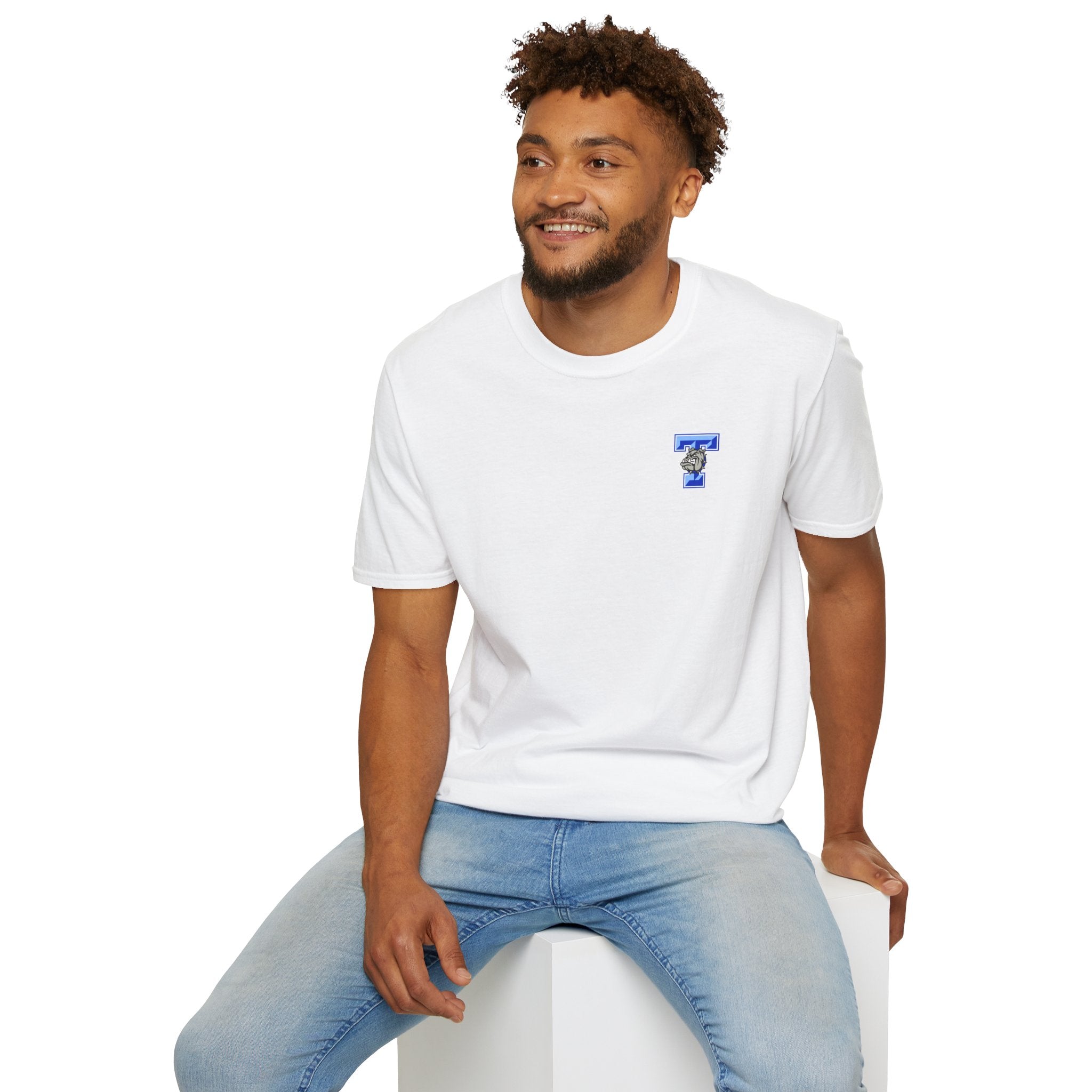 Bulldogs Football T-Shirt — 'Go Dawgs' Helmet Team Tee