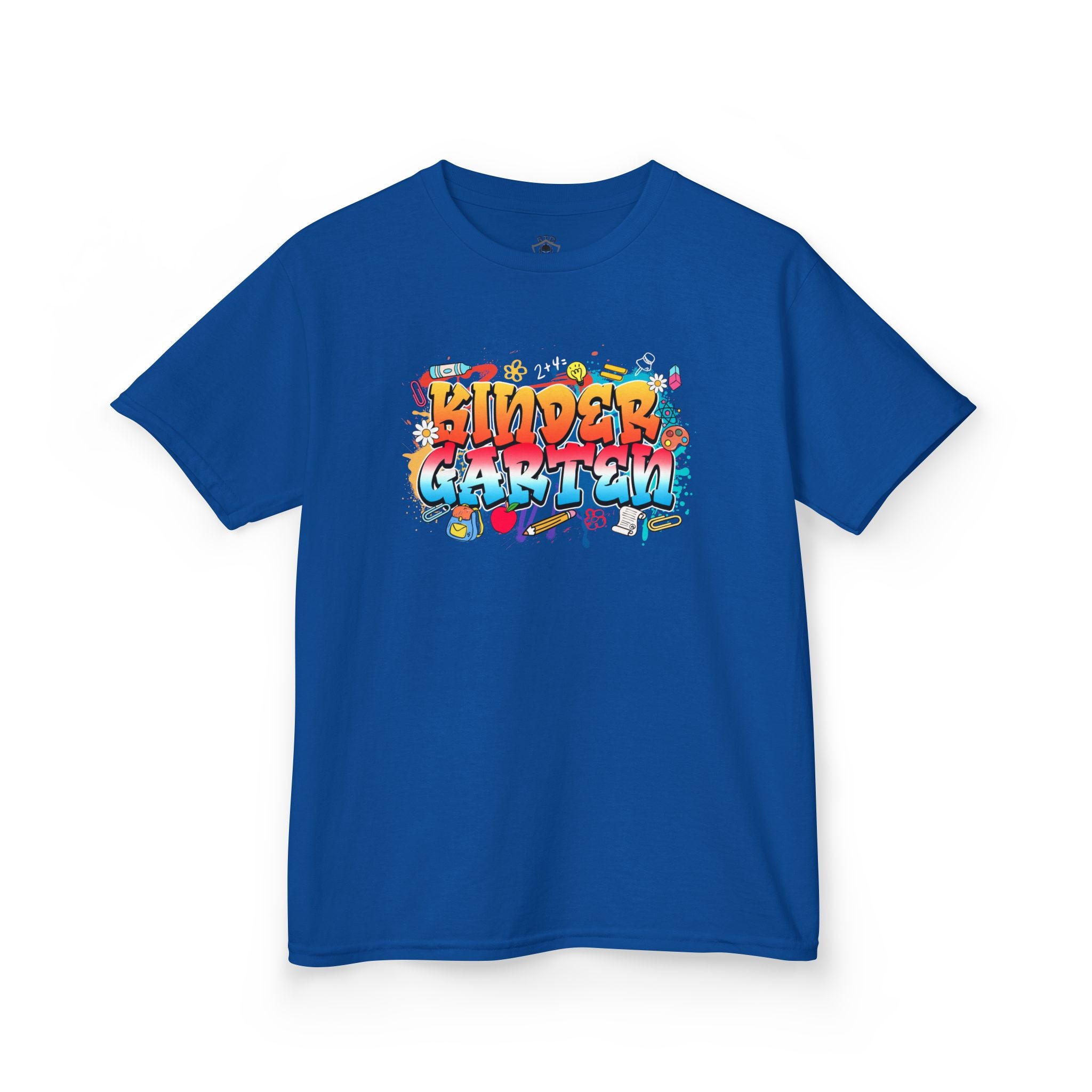 Kinder Garten Kids Tee — Colorful Graffiti "Kinder Garten" Design