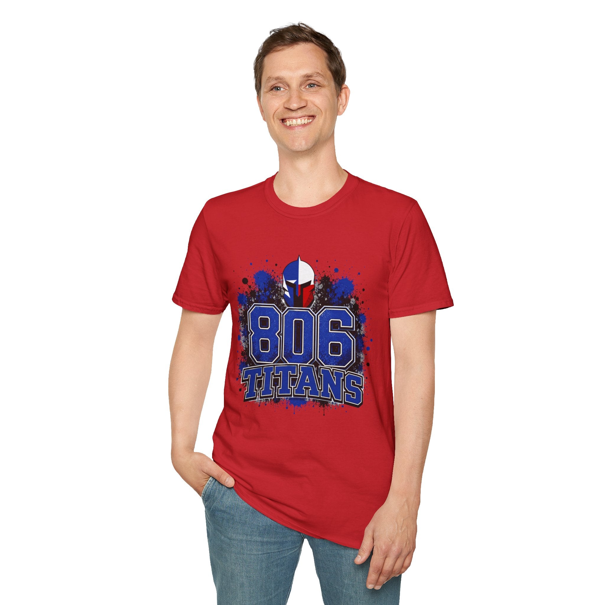 806 Titans T-Shirt — Blue Spartan Helmet Graphic Tee