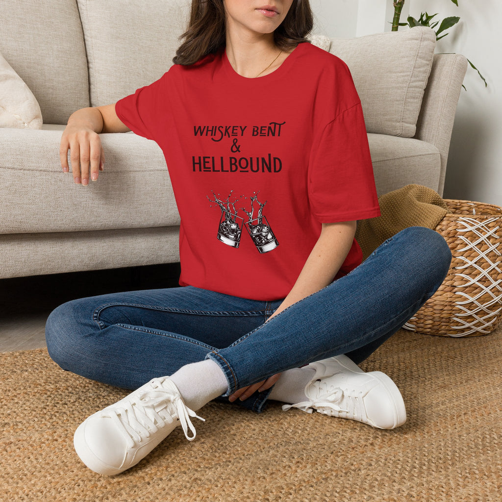 Whiskey Bent & Hellbound T‑Shirt — Vintage Whiskey Fans Rock Tee