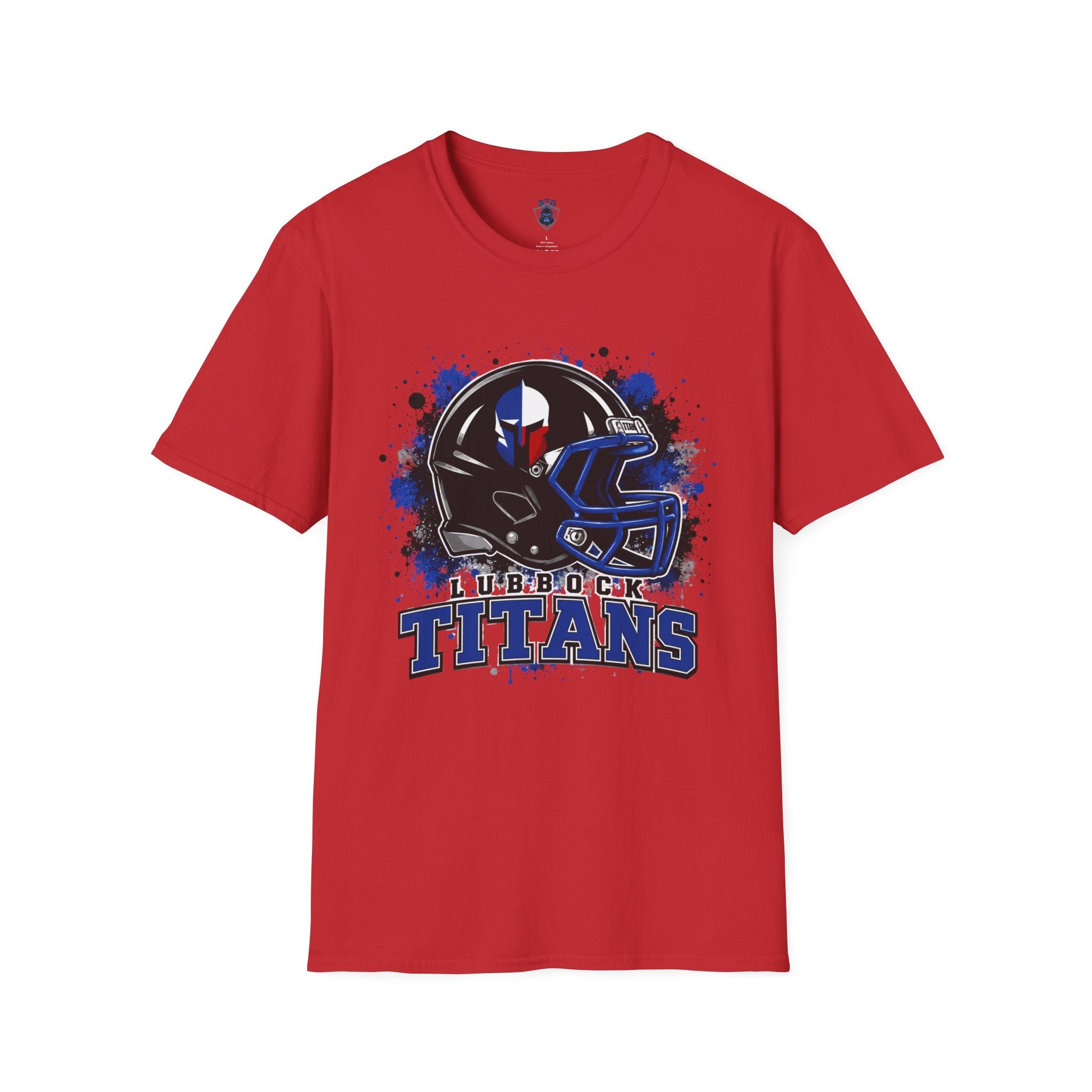 Titans Football T-Shirt — Lubbock Titans Helmet Graphic