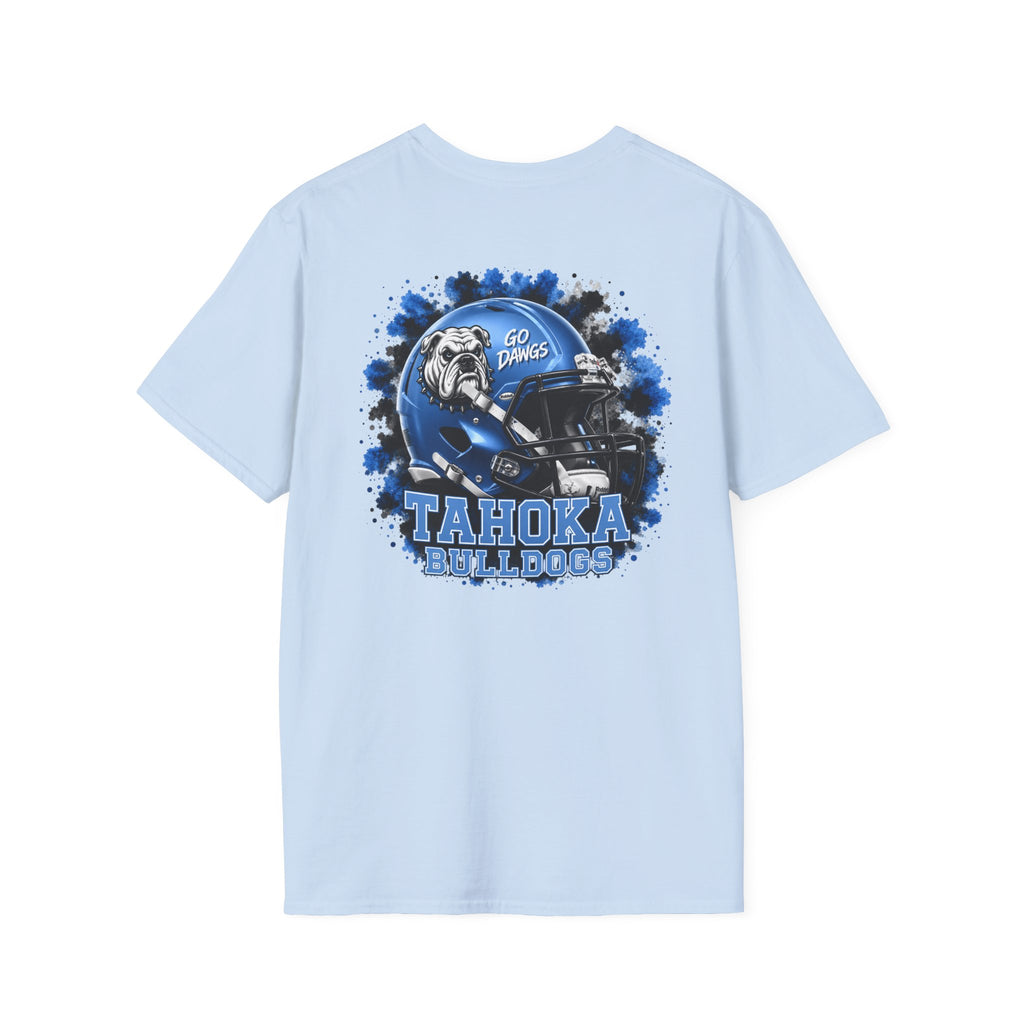 Bulldogs Football T-Shirt — 'Go Dawgs' Helmet Team Tee