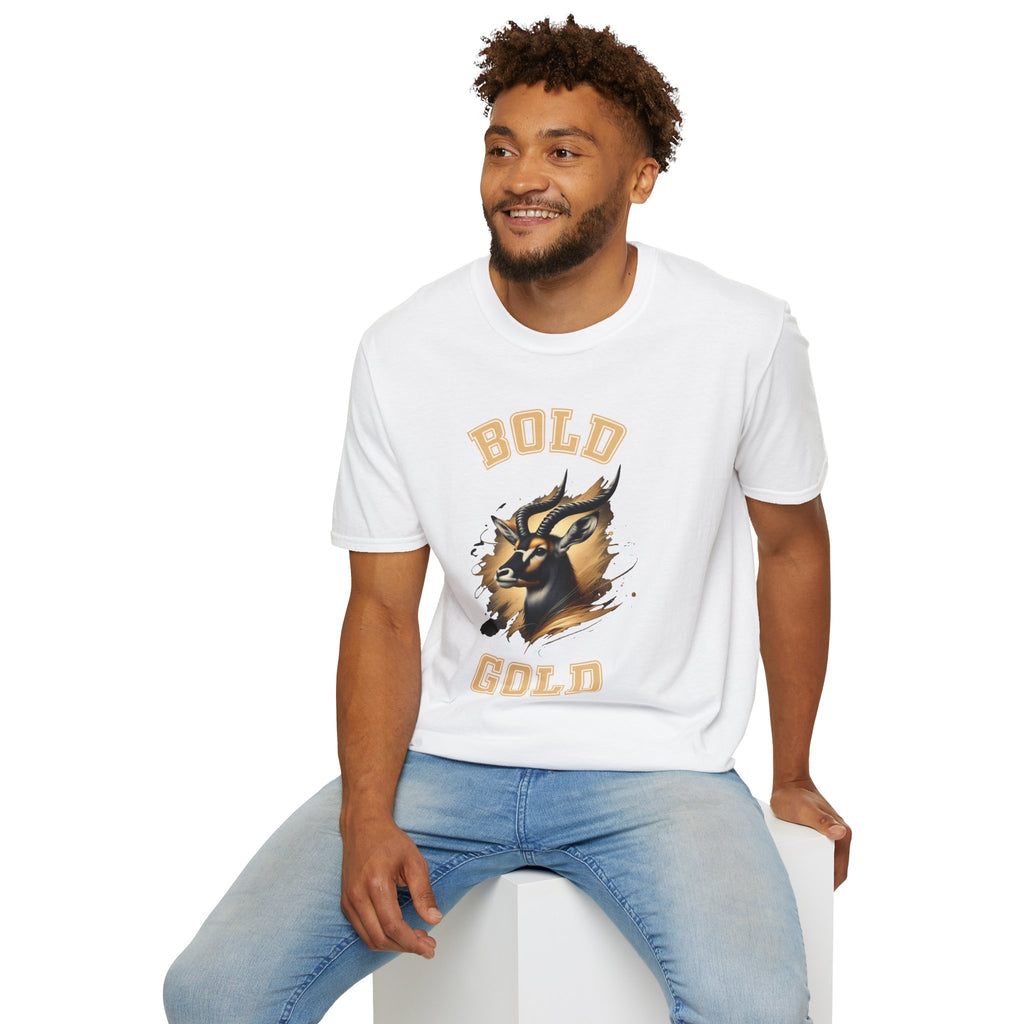 Post / Bold Gold Goat T-Shirt — Vintage Mascot Graphic