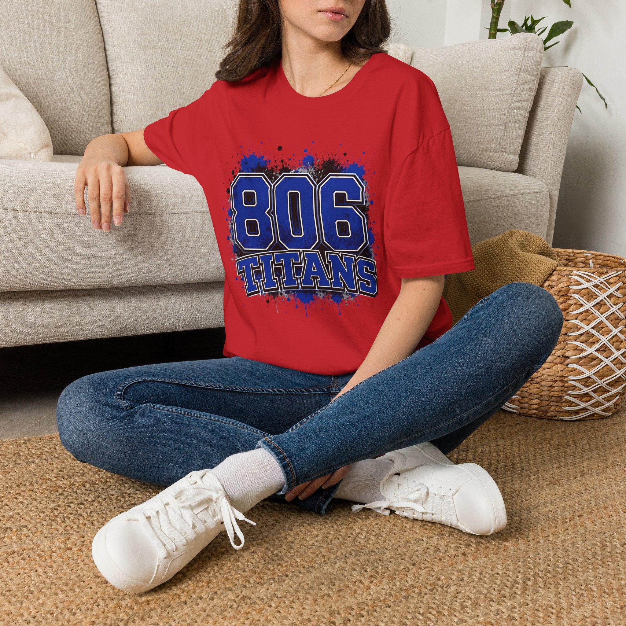 806 Titans Graphic T-Shirt — Blue Splatter Team Tee