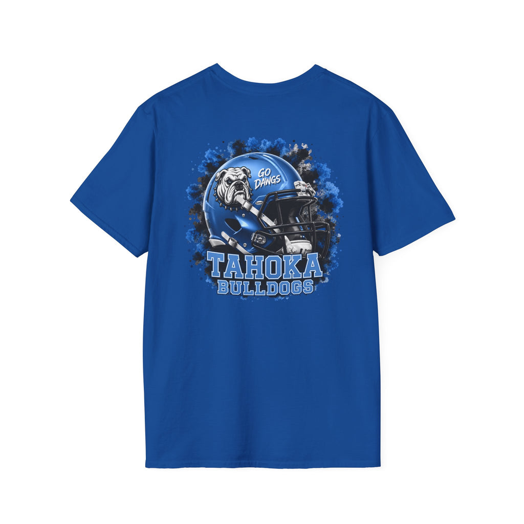 Bulldogs Football T-Shirt — 'Go Dawgs' Helmet Team Tee