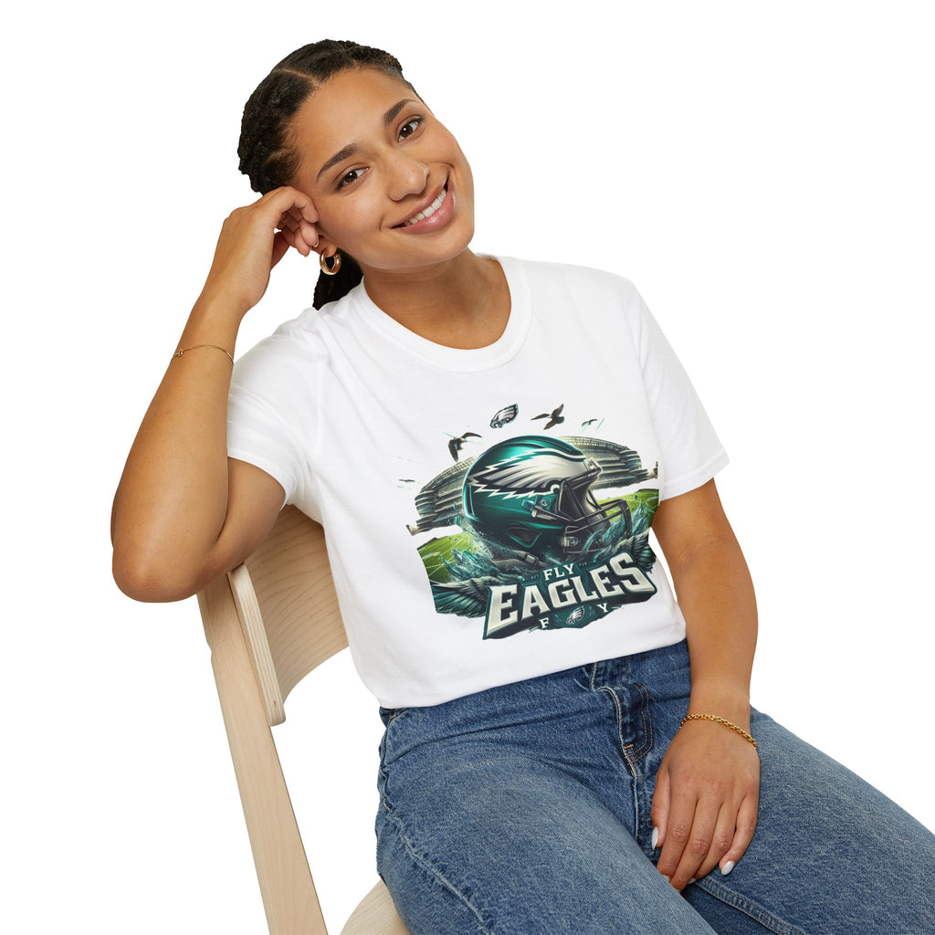 Eagles Football Helmet T‑Shirt — Fly Eagles Pride Game Day Tee