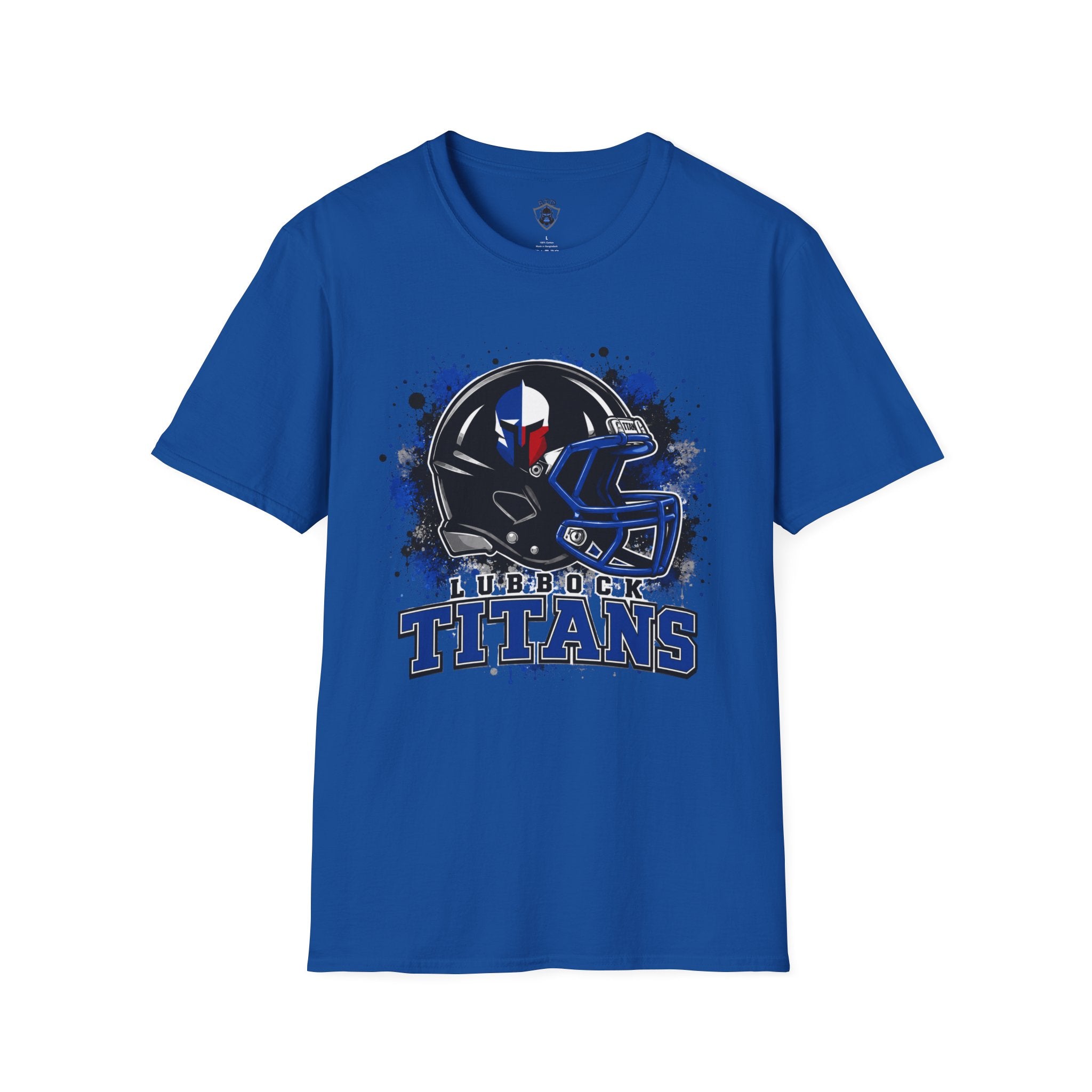 Titans Football T-Shirt — Lubbock Titans Helmet Graphic