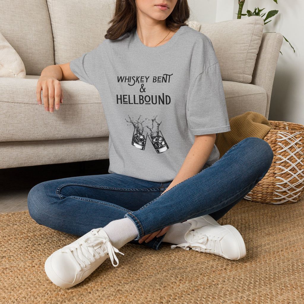 Whiskey Bent & Hellbound T‑Shirt — Vintage Whiskey Fans Rock Tee