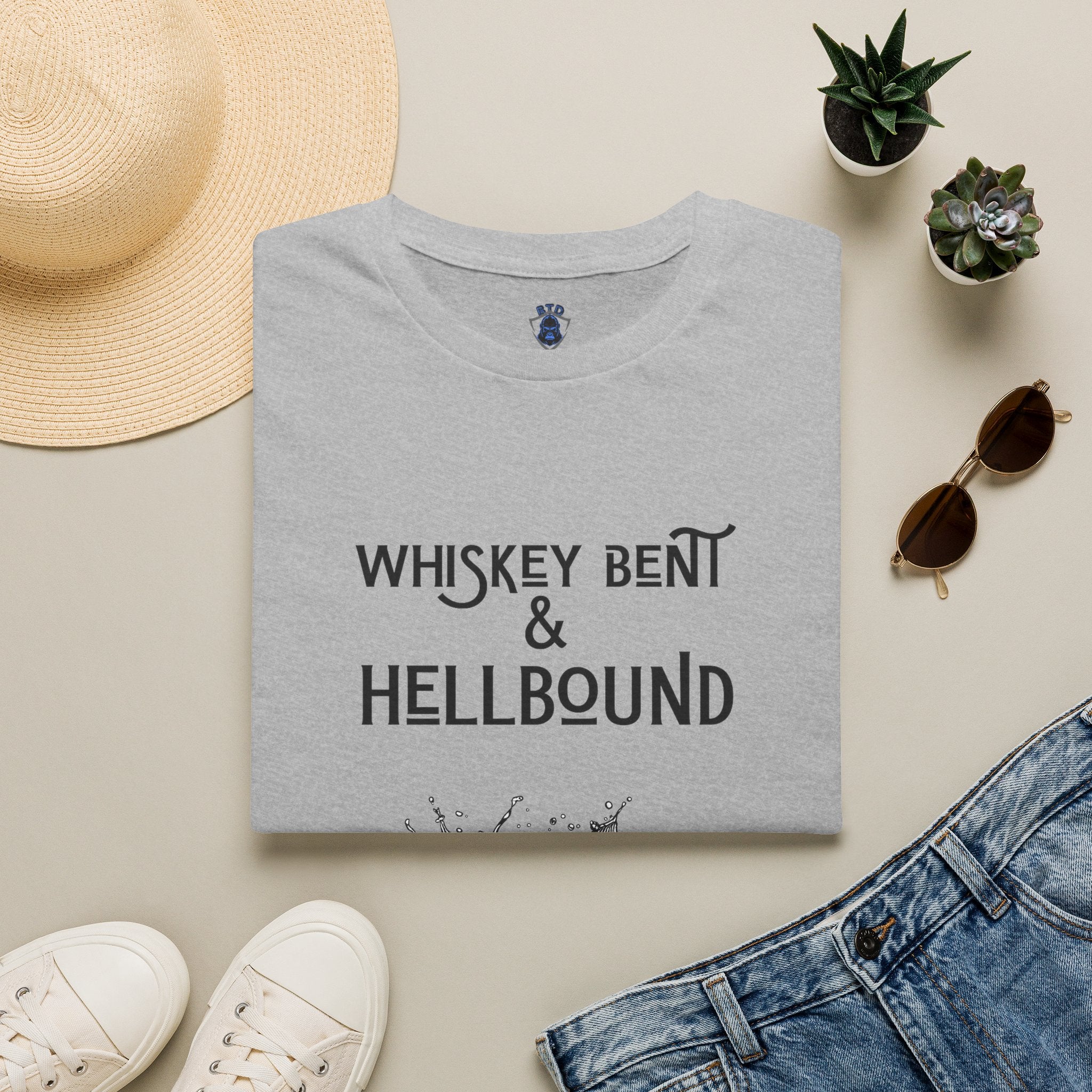 Whiskey Bent & Hellbound T‑Shirt — Vintage Whiskey Fans Rock Tee