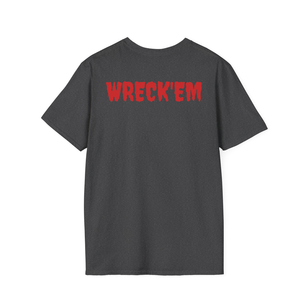 Texas Tech Football Tee — Red & Black Splash Football Design