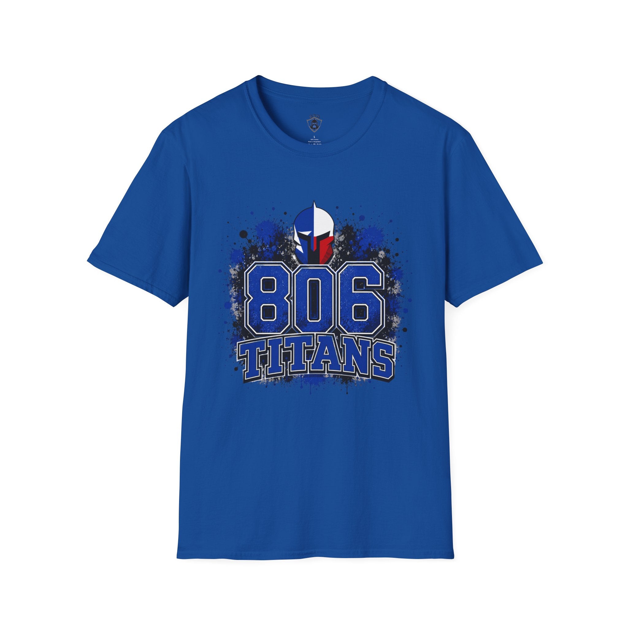 806 Titans T-Shirt — Blue Spartan Helmet Graphic Tee