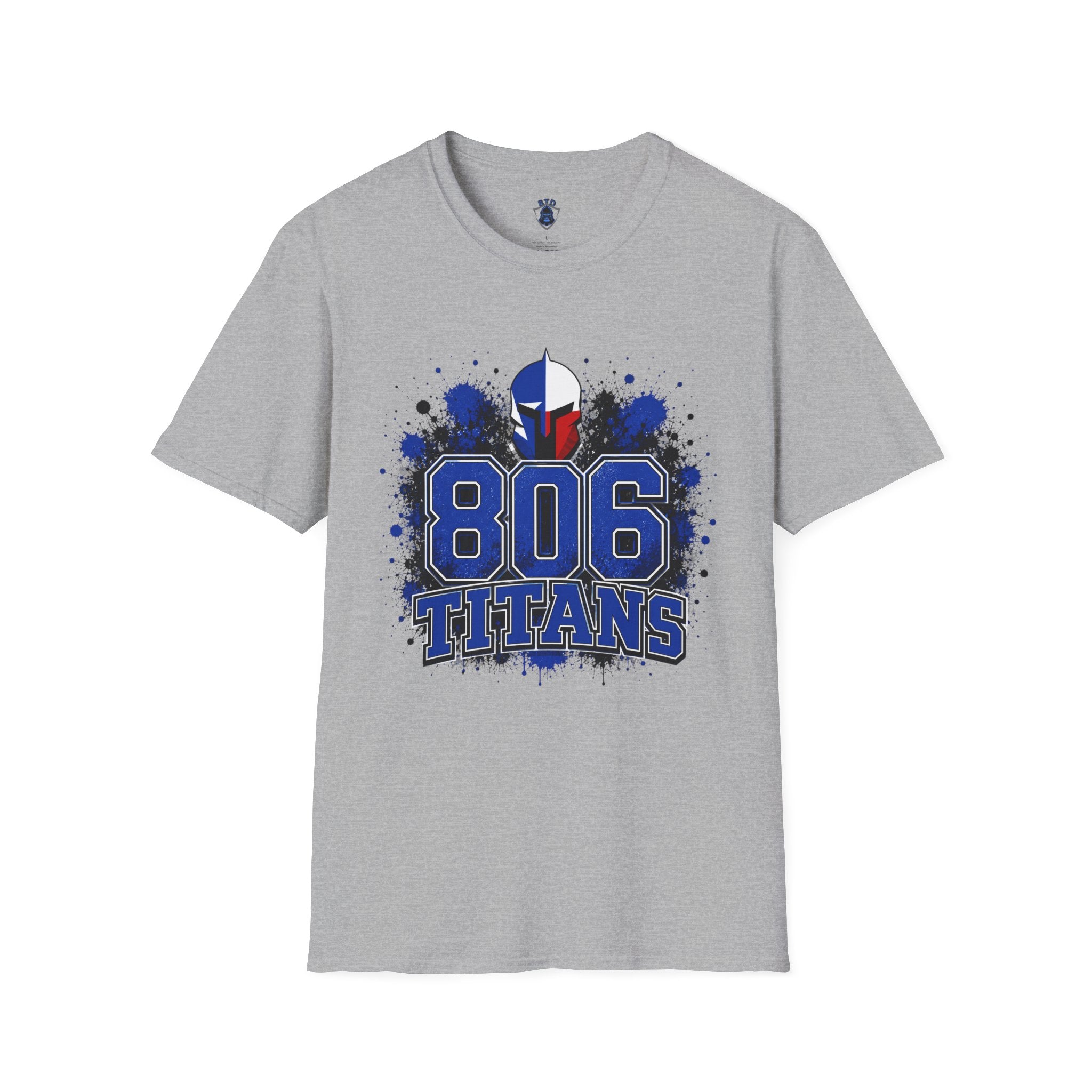 806 Titans T-Shirt — Blue Spartan Helmet Graphic Tee
