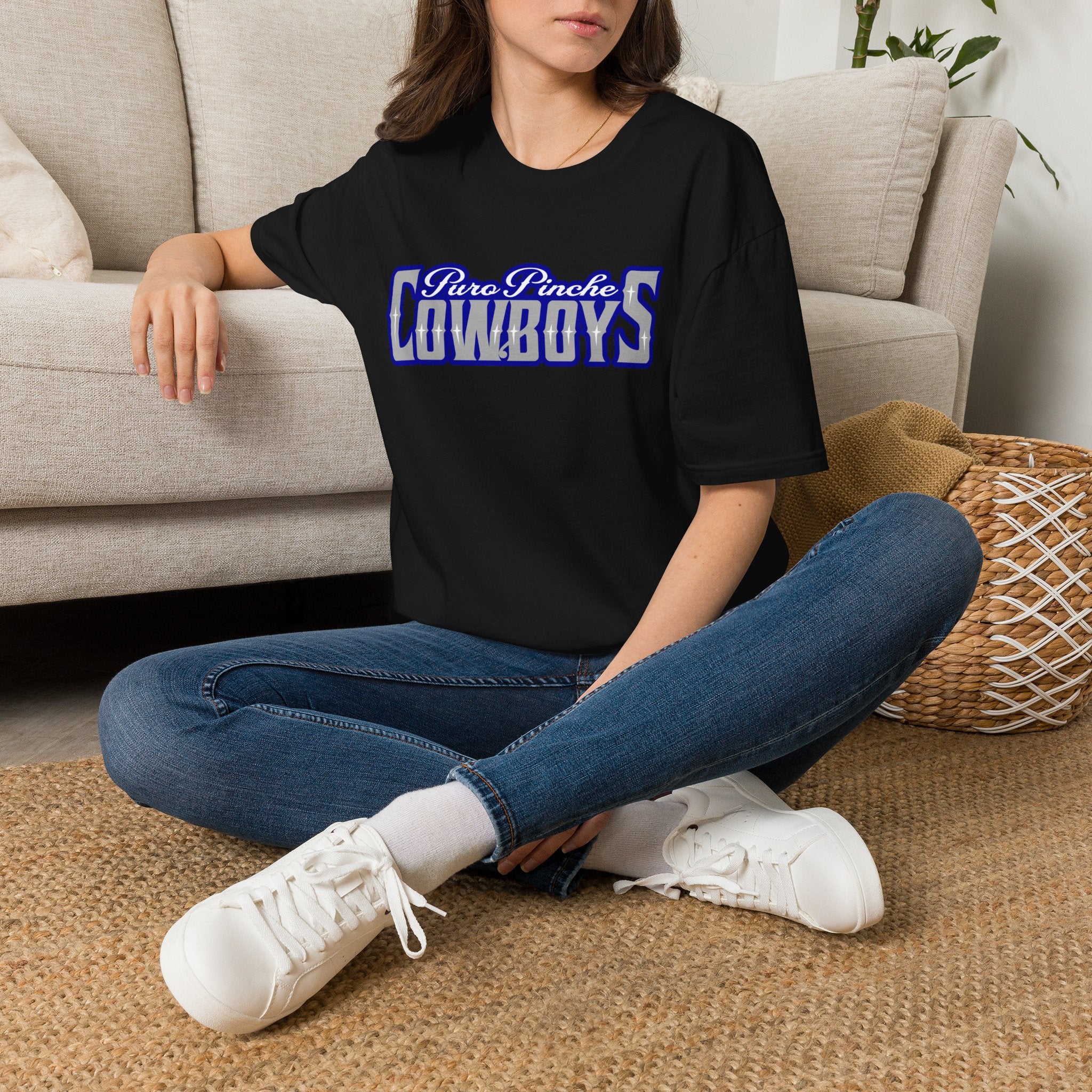 Cowboys T-Shirt — "Puro Pinche Cowboys" Retro Sports Graphic Tee