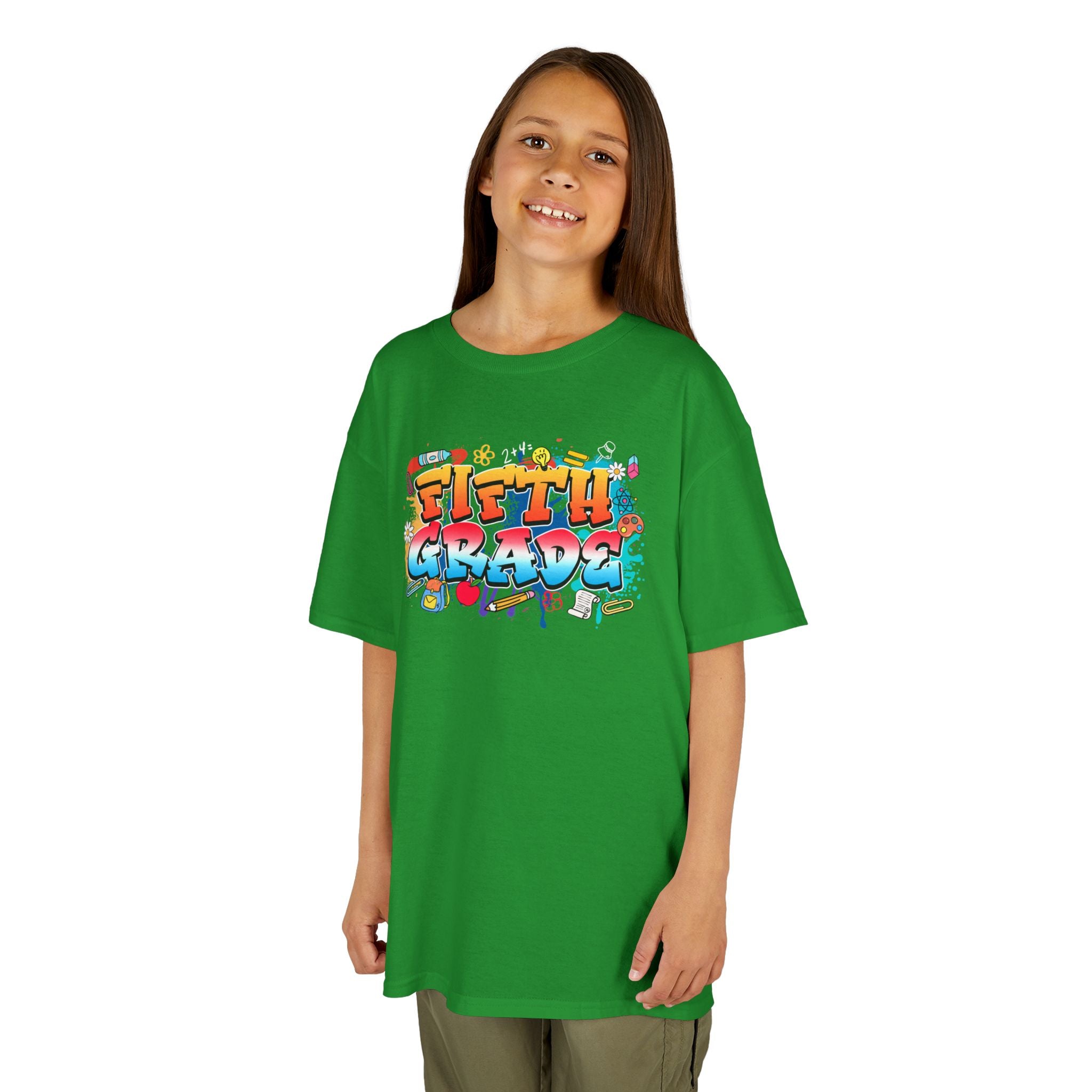 Kids T-Shirt — Colorful Graffiti "Fifth Grade" Back-to-School Tee