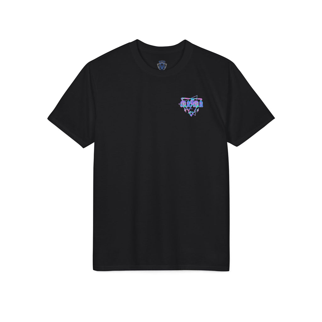 MAMA Performance T‑Shirt — Retro Holographic Graphic Tee (Motivational Lyrics Design)