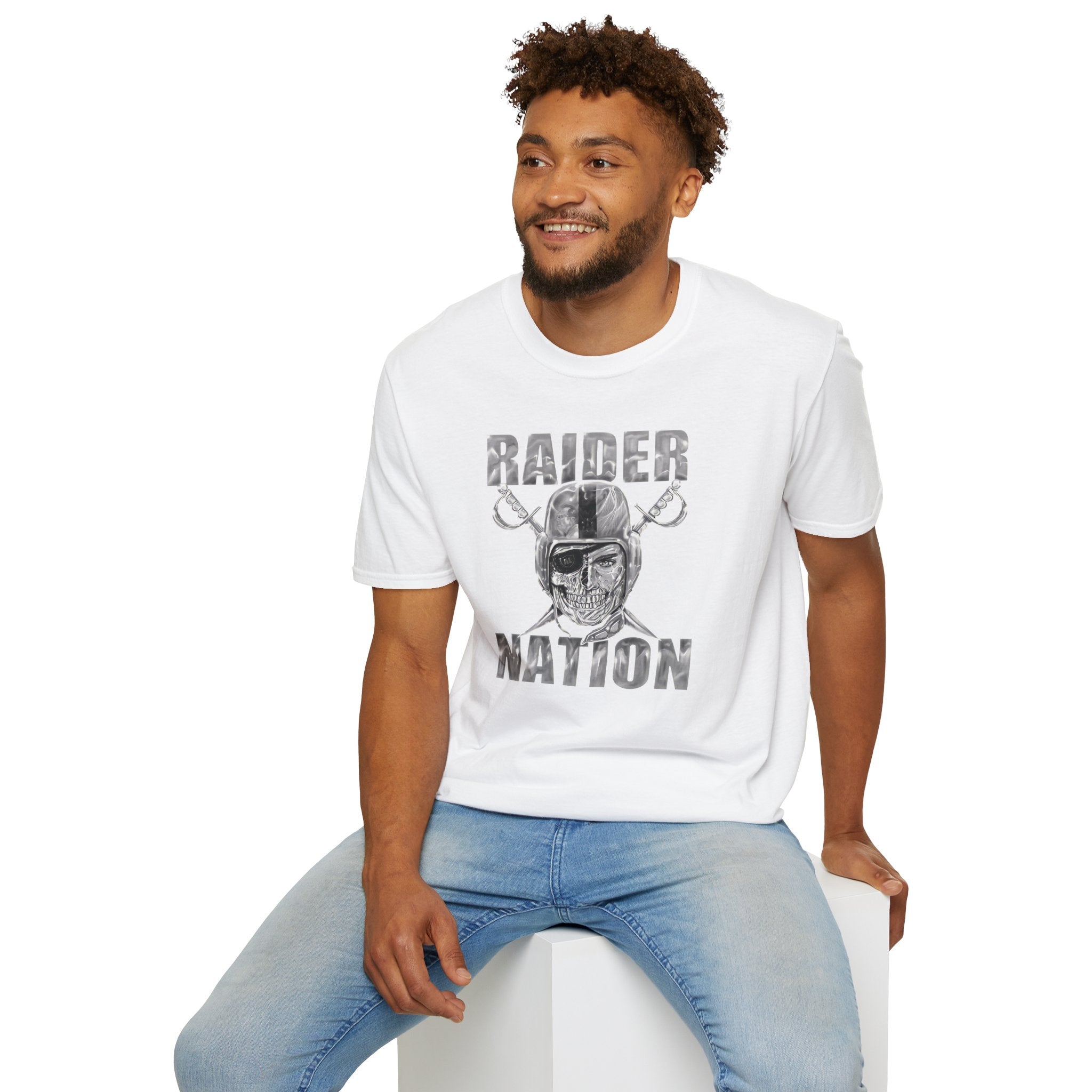 Raider Nation Skull Helmet T-Shirt — Vintage Football Fan Tee