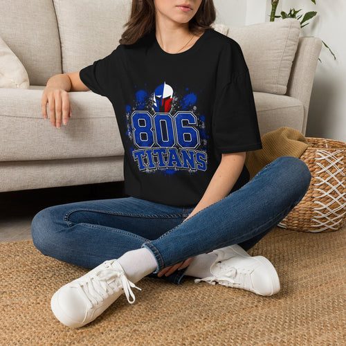 806 Titans T-Shirt — Blue Spartan Helmet Graphic Tee