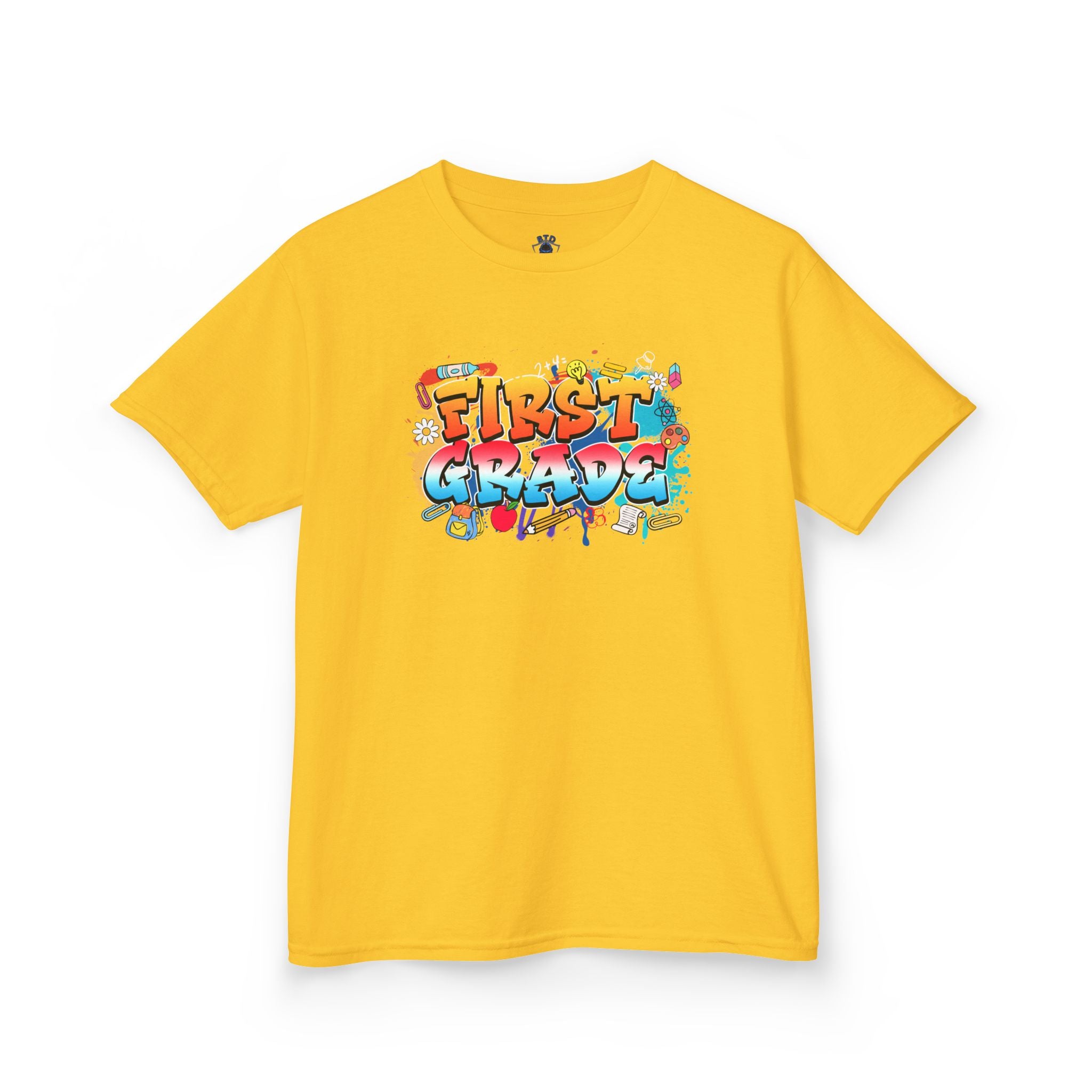 First Grade Kids T-Shirt – Colorful Graffiti Back-to-School Tee