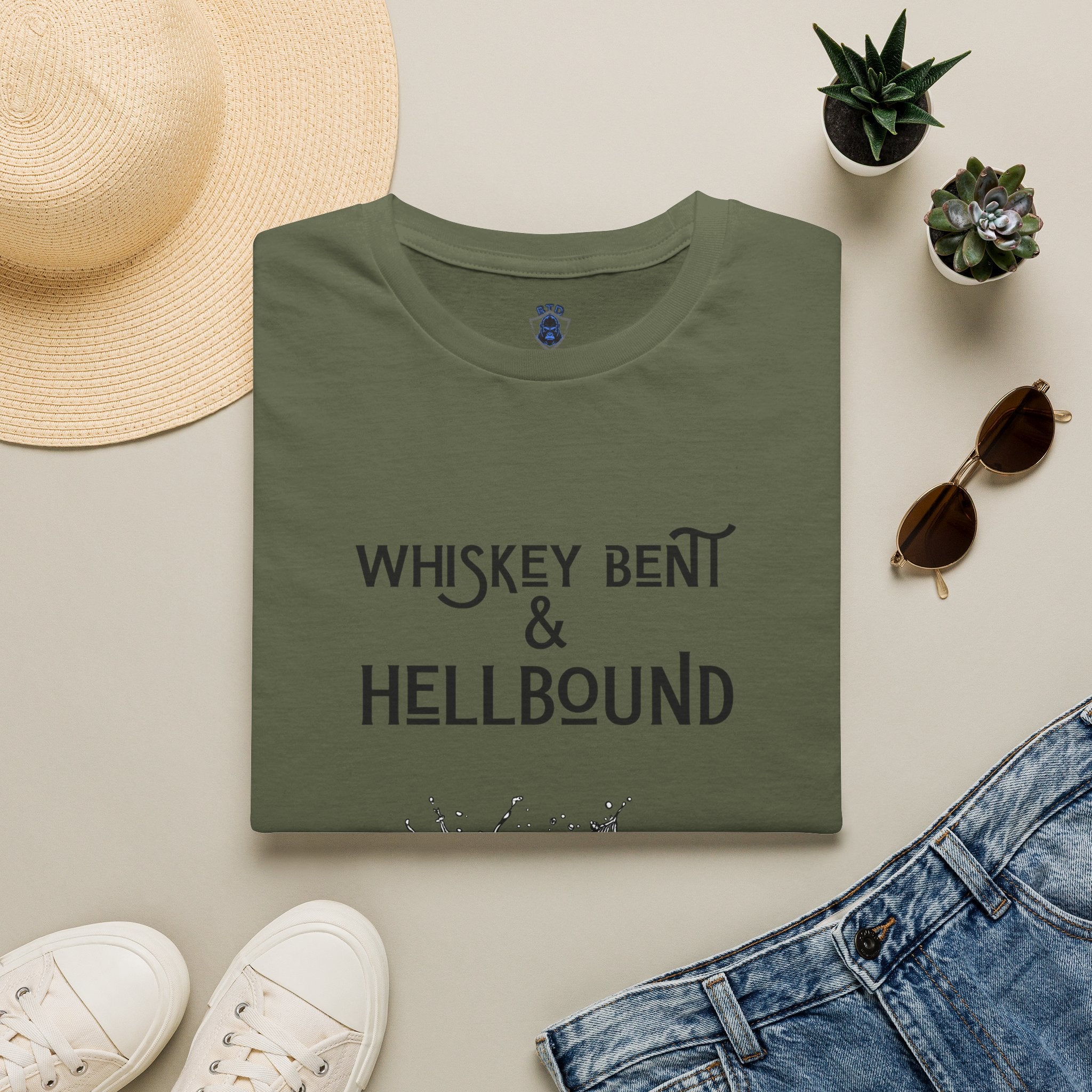 Whiskey Bent & Hellbound T‑Shirt — Vintage Whiskey Fans Rock Tee