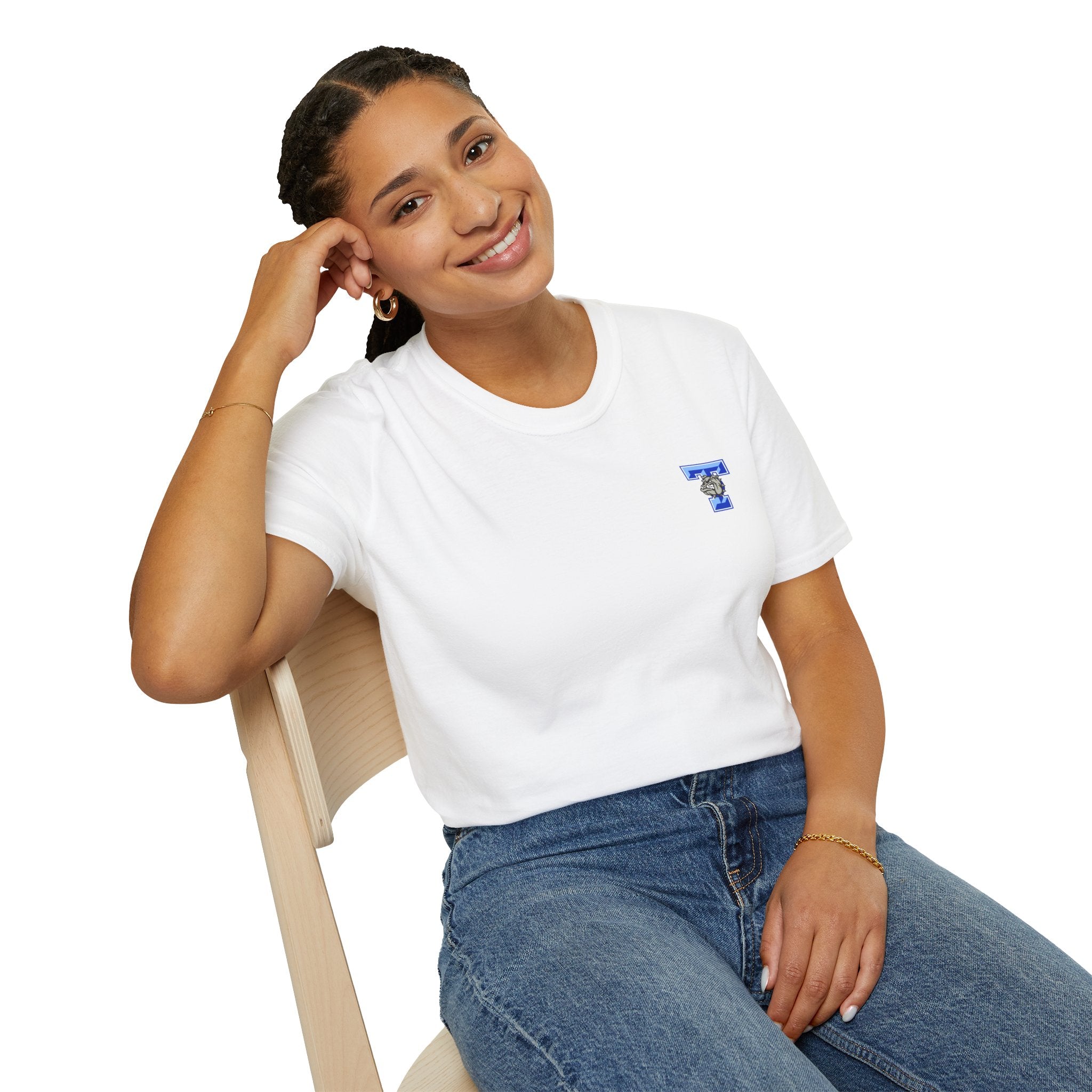 Bulldogs Football T-Shirt — 'Go Dawgs' Helmet Team Tee