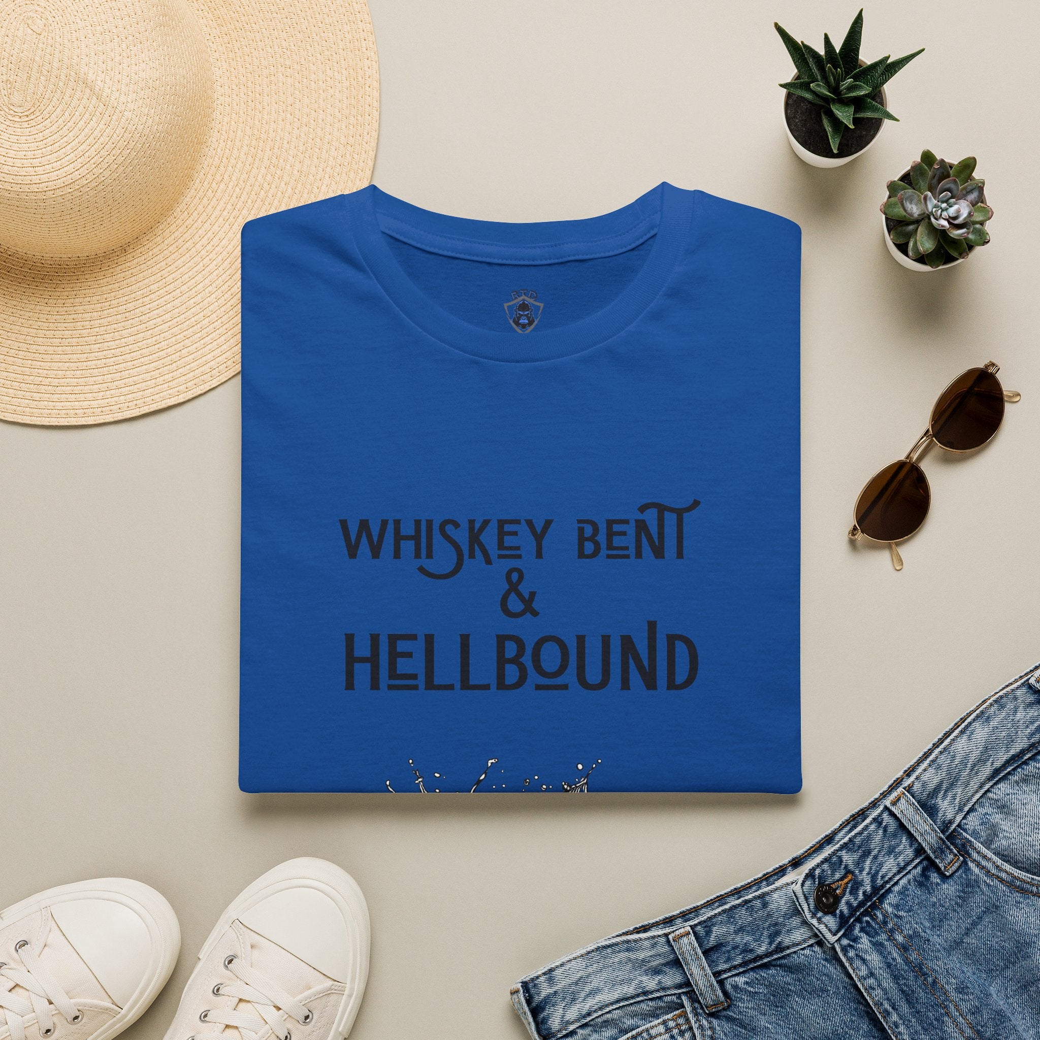 Whiskey Bent & Hellbound T‑Shirt — Vintage Whiskey Fans Rock Tee