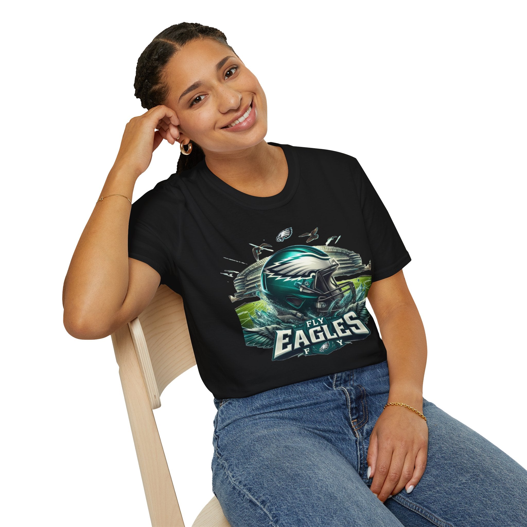 Eagles Football Helmet T‑Shirt — Fly Eagles Pride Game Day Tee