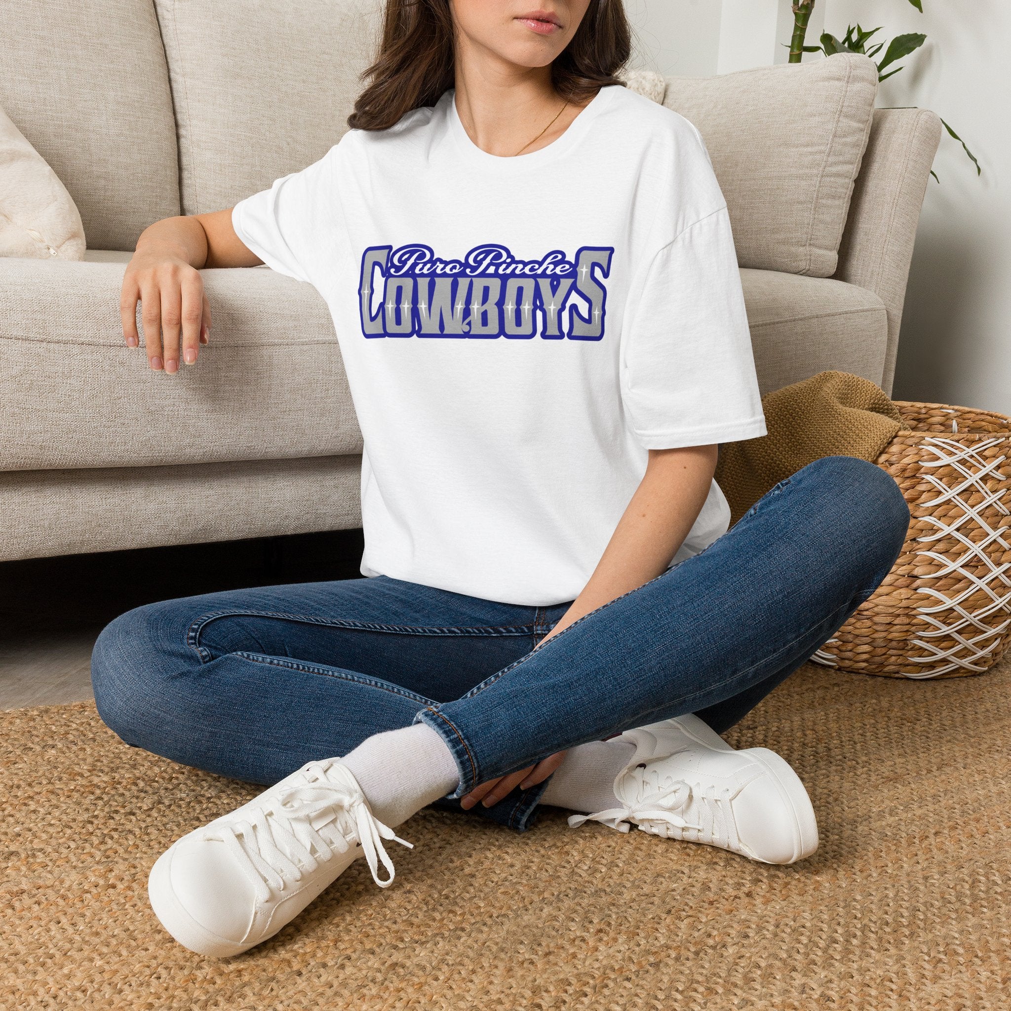 Cowboys T-Shirt — "Puro Pinche Cowboys" Retro Sports Graphic Tee