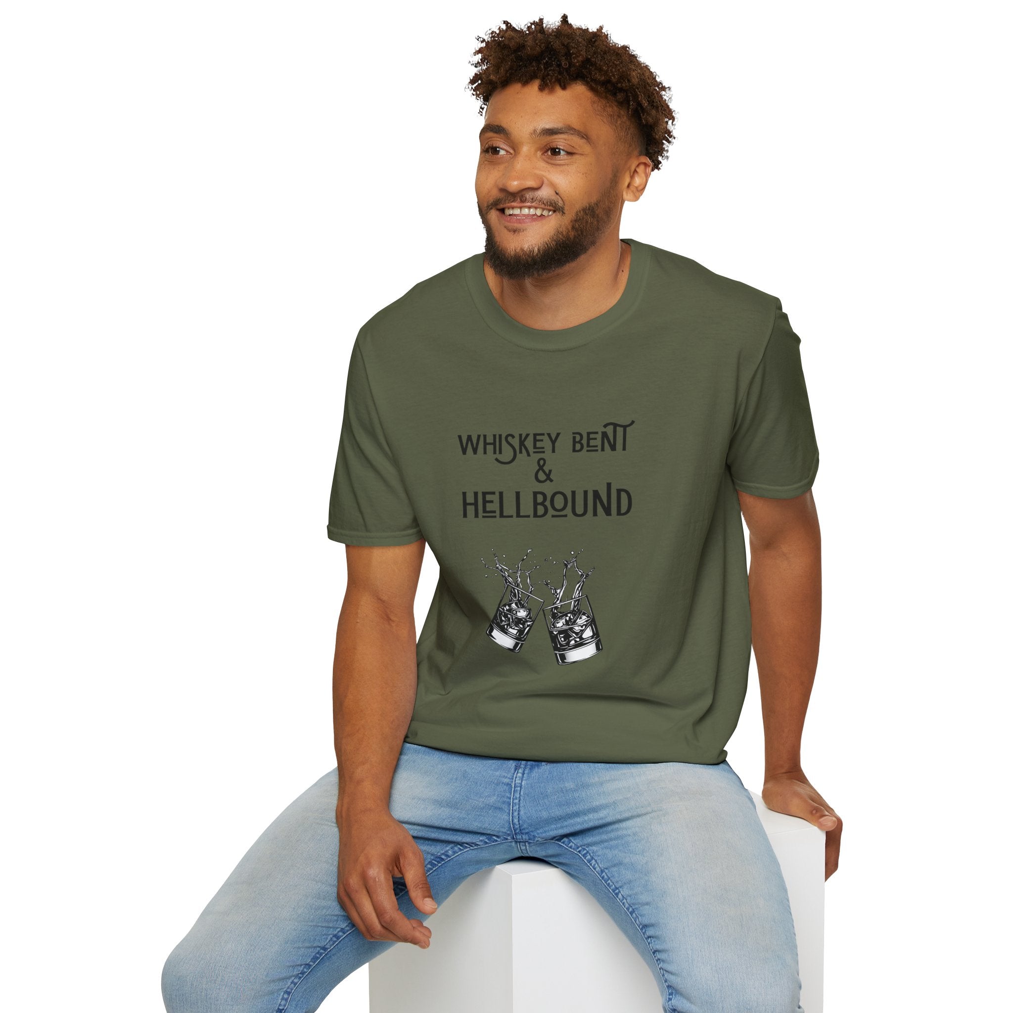 Whiskey Bent & Hellbound T‑Shirt — Vintage Whiskey Fans Rock Tee