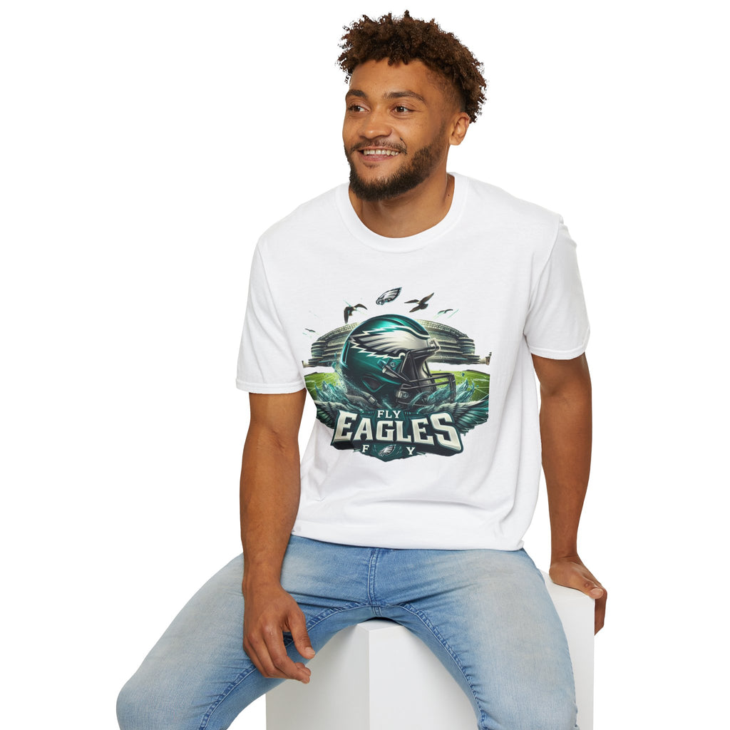 Eagles Football Helmet T‑Shirt — Fly Eagles Pride Game Day Tee