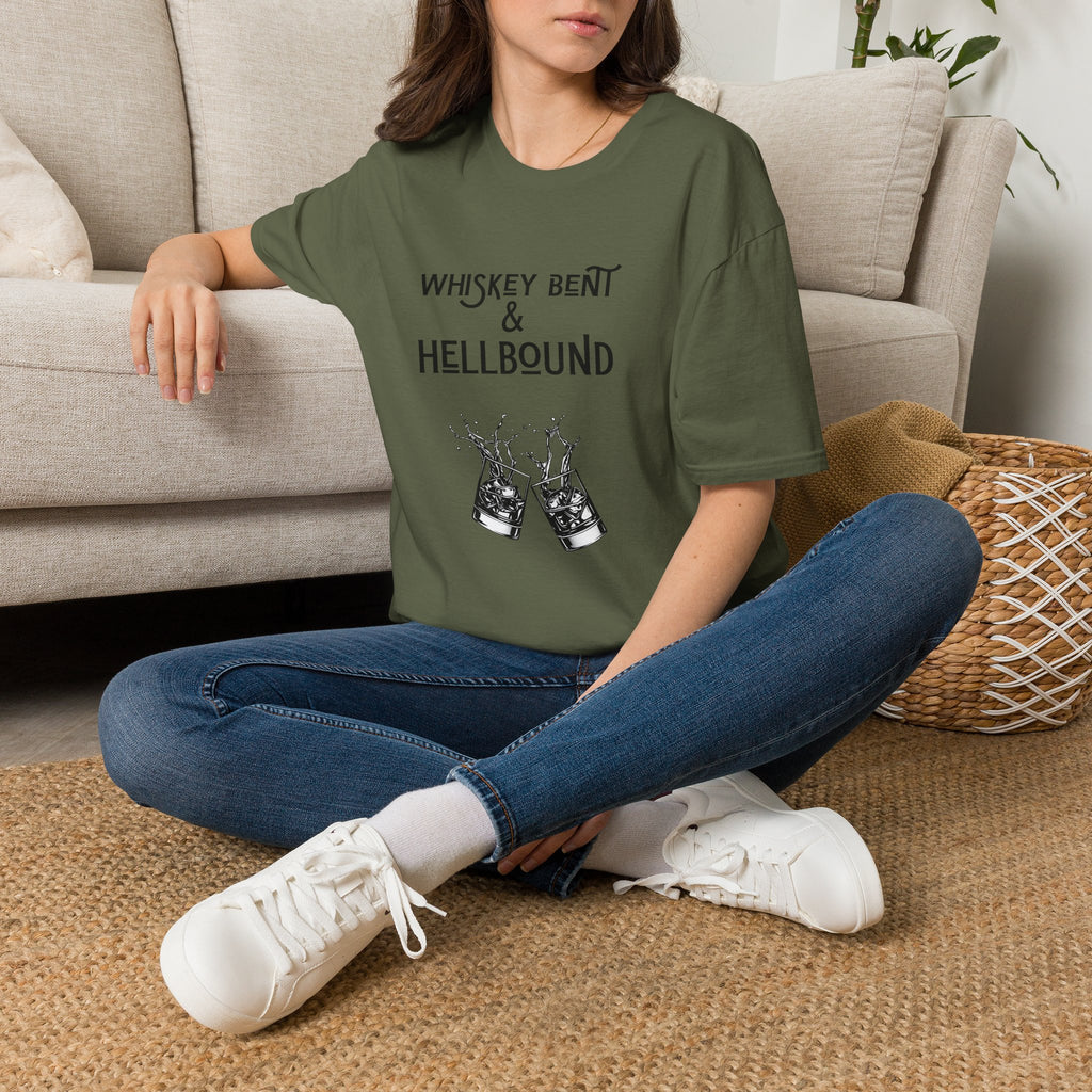 Whiskey Bent & Hellbound T‑Shirt — Vintage Whiskey Fans Rock Tee