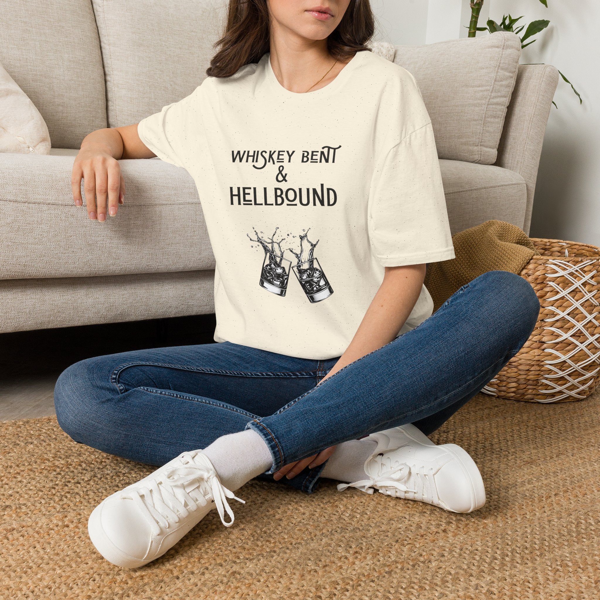 Whiskey Bent & Hellbound T‑Shirt — Vintage Whiskey Fans Rock Tee