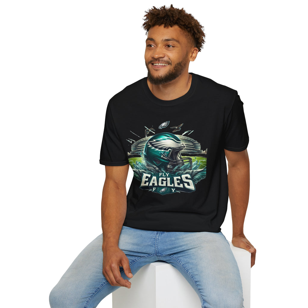 Eagles Football Helmet T‑Shirt — Fly Eagles Pride Game Day Tee