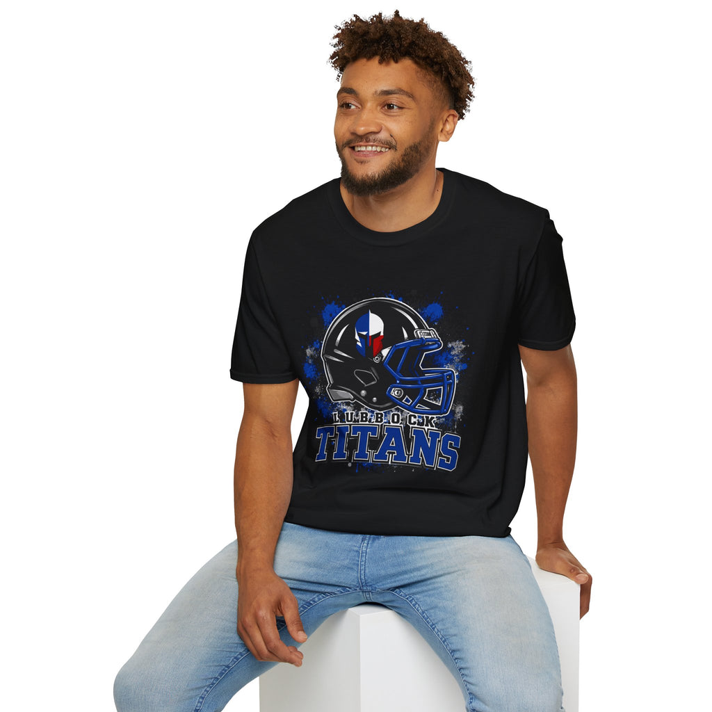Titans Football T-Shirt — Lubbock Titans Helmet Graphic