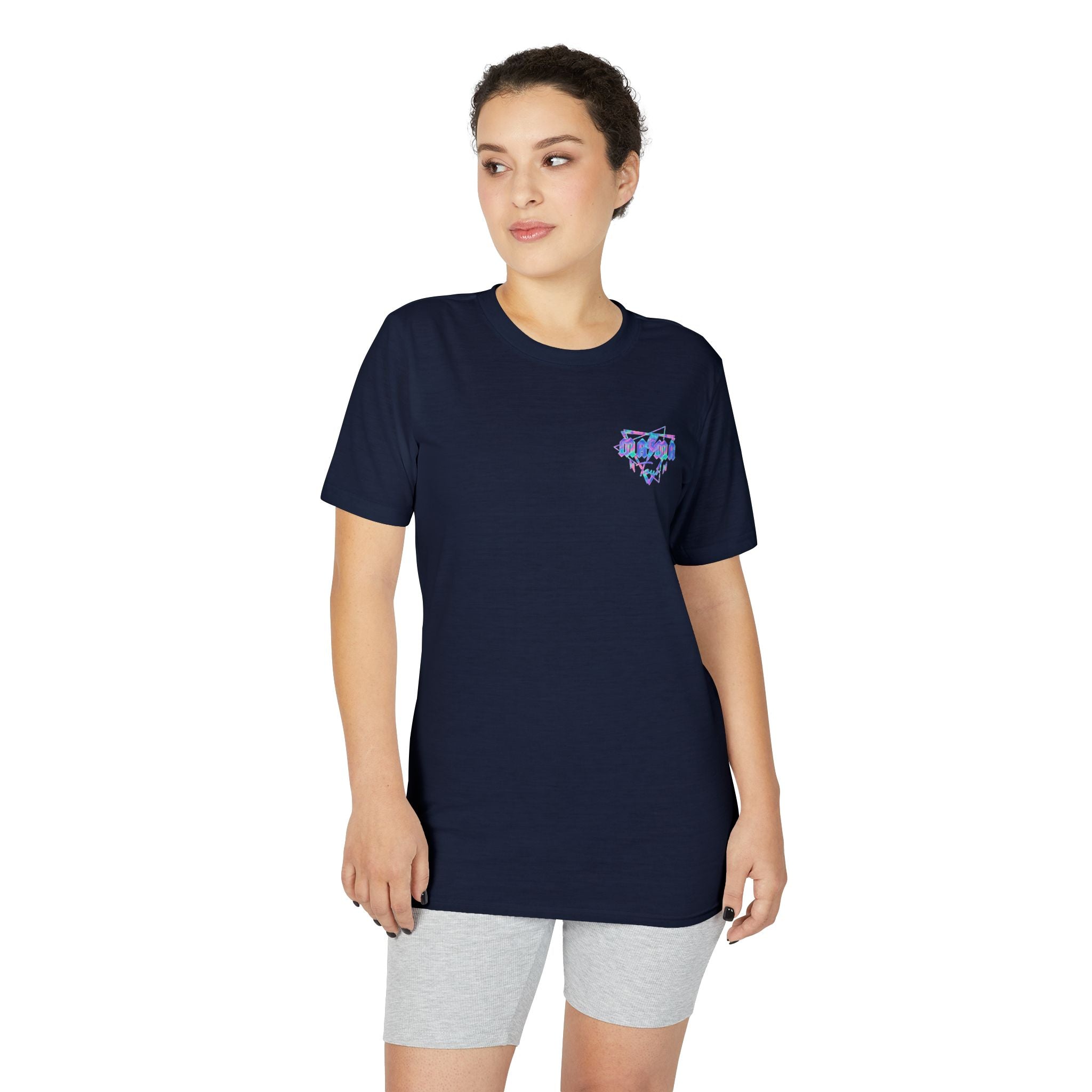 MAMA Performance T‑Shirt — Retro Holographic Graphic Tee (Motivational Lyrics Design)